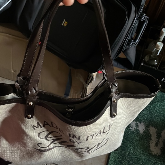 Authentic Gucci bag beige and brown - Picture 7 of 14